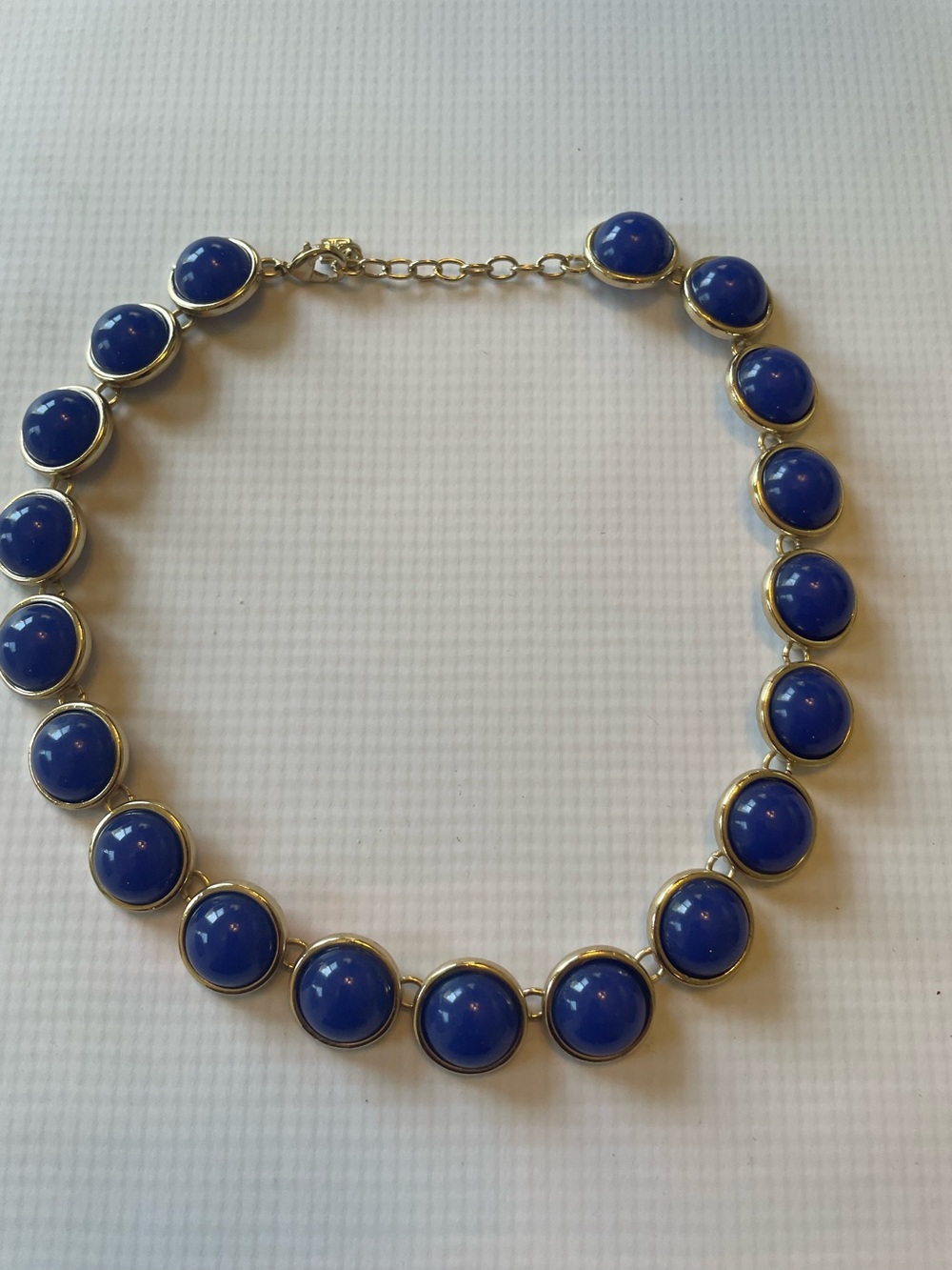 Gold-Tone & Navy Statement Necklace